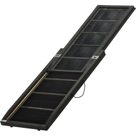 Rampa per Cani per Bagagliaio Auto 43x165x6,5 cm in Legno Nero (1/5)