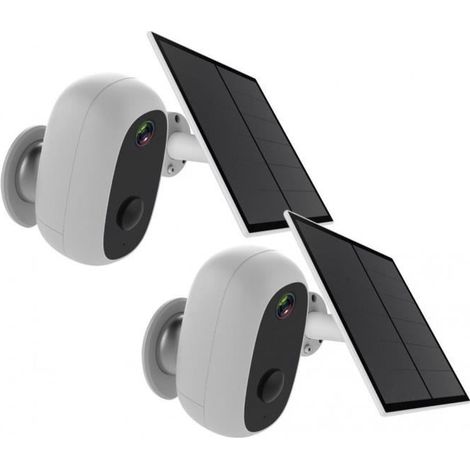 2 Kameras mit Solarpanel - CHACON - 2-IPCAM-BE03-PS - Außen - WiFi