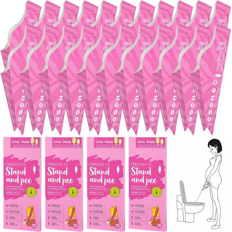 40 Pieces Female Standing Pissing Female Urinal Portable Female Disposable Urinal (1/5)