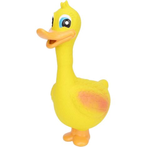 Jouet interactif amusant pour chien en forme de poulet en latex, idéal pour lutter contre l'ennui. Poulet en latex à presser avec son. (1/2)