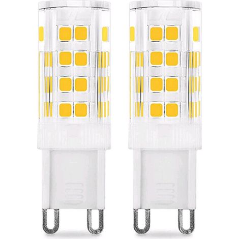 Ampoule LED G9 5W (Équivalent 50W Ampoules Halogènes), 450LM, 220V, Blanc froid 6000K, AC100-240V, NON-Dimmable, Économie d'énergie, Base en céramique, Culot G9 Standard, Lot de 6 [Classe énergétique (1/5)