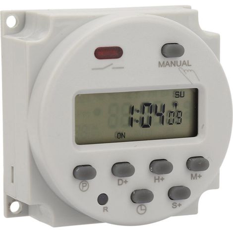 Programmierbarer 7-Tage-Digitaltimer, kleine Größe, Display, 1 Sekunde bis 168 Stunden, 5 VA (5 V DC) (1/5)