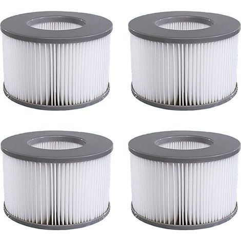 Filtre Spa - 90 Plis - Surface 4000 Cm² - Fibre Polyester - Compatible MSPA Lite et Modèles à Partir de 2020 - 4 Pièces (1/5)