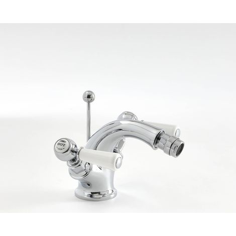 Mélangeur Rétro pour Bidet – Chromé & Blanc – Commandes Leviers - Elizabeth