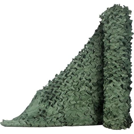 Voile d'ombrage Rectangulaire Design Ombrière Camouflage,Toile D'ombrage Ajourée Camouflage, 4x6,Vert (1/5)