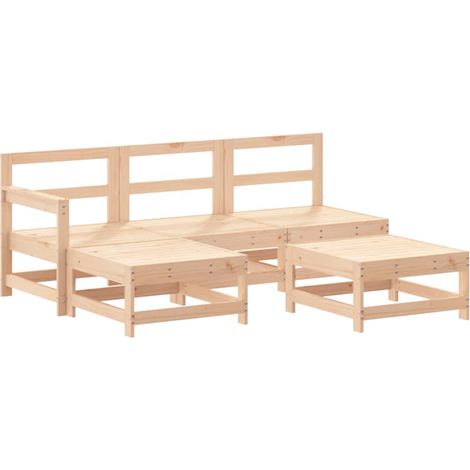 Maison Exclusive - Set Salotto da Giardino 5 pz in Legno Massello di Pino (1/5)