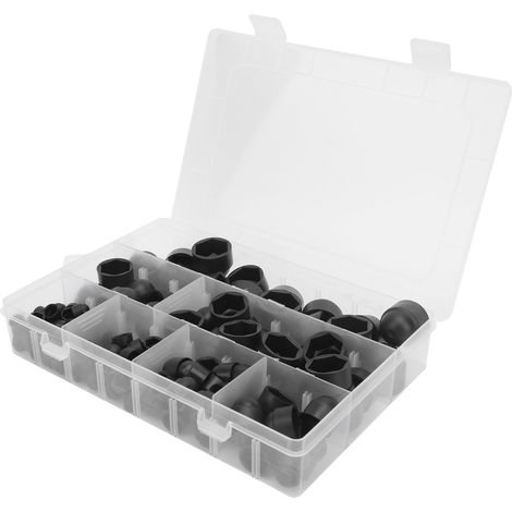 145 pièces de capuchons de protection en caoutchouc pour écrous et boulons hexagonaux, fournitures industrielles M4 M5 M6 M8 M10 M12 (1/5)