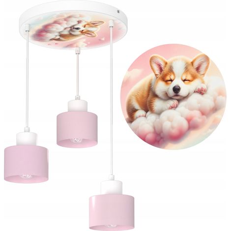 LAMPADA DA SOFFITTO PER BAMBINI A FORMA DI CANE A SOSPENSIONE LED LAMPADA POLACCA E27 LAMPADA POLACCA (1/3)
