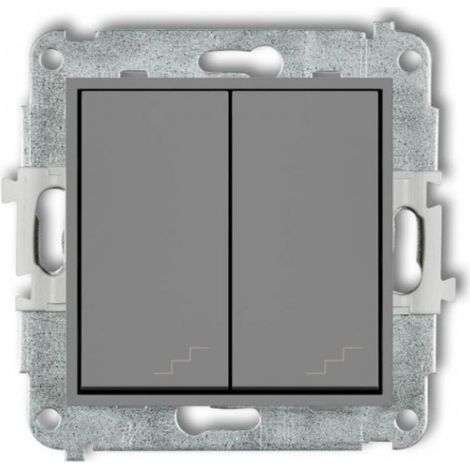 Conector doble mini para escaleras, gris mate, 27MWP-33