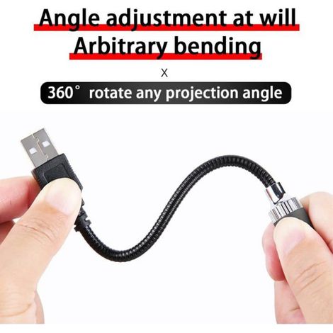 Veilleuse Étoilée - Lampe Intérieure USB Flexible - Rotation Automatique - Pour Voiture Intérieur - 1 Pièce (1/5)