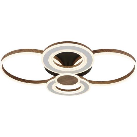 Globo Mara Plafonnier semi-encastré LED noir mat 2700/6000K (1/4)