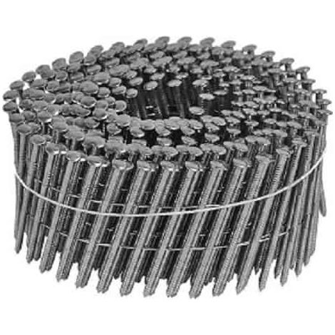 SCAB Pointes rouleaux plats 16° tête bombée annelées inox A2 - 2.33 mm - x 12600 - 45 mm