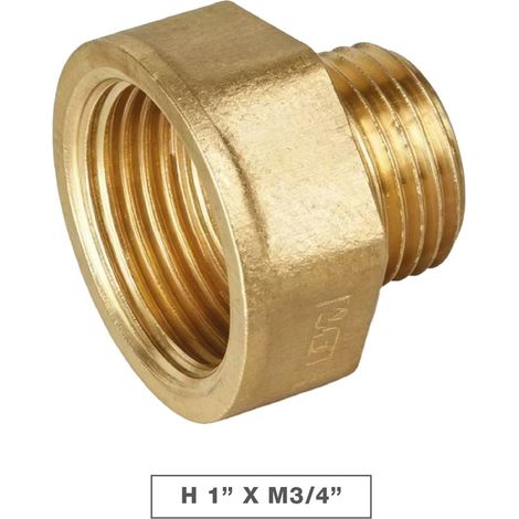 Reducción Marsella latón H1"xM3/4" - 10 u caja