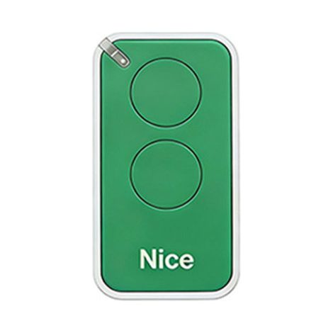 Compatible avec la télécommande Nice INTI2B 433.92MHz, 2 canal, pour les systèmes d'automatisation de portails et de garages, couleur verte