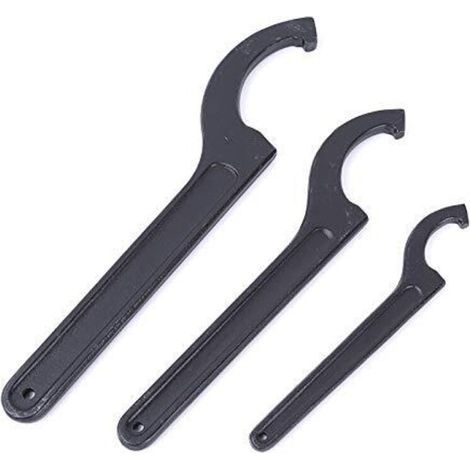 1x Clé à crochet réglable 28-32mm, clés à ergot, clé tricoise universelle, pour la fixation ou le démontage des écrous ronds et des couvercles de compteurs d'eau sur les machines-outils (1/4)