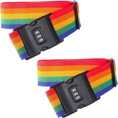 Lot de 2 sangles de sécurité verrouillables pour valises (1/3)