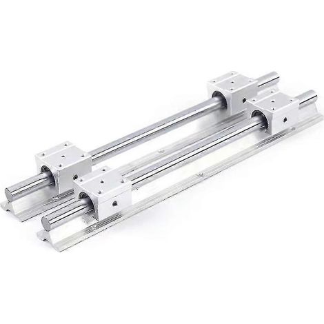 2 guides cylindriques Sbr16 de 400 mm (1/5)