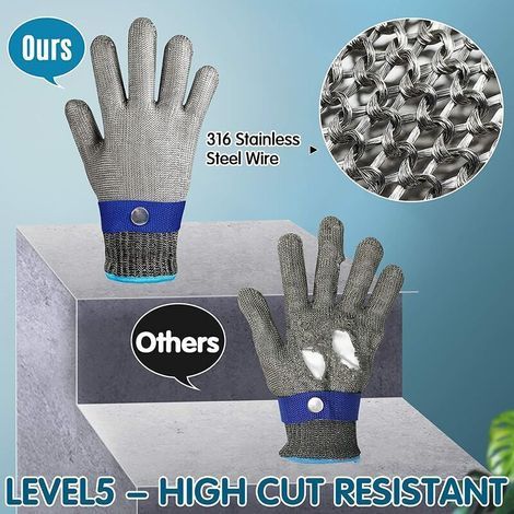 Aiperq Gants résistants aux coupures Gants de travail de classe 5 de protection haute performance\n L (1/4)