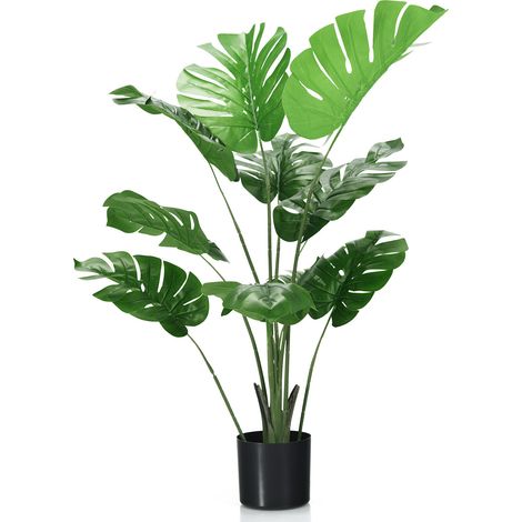 120cm Artificial Monstera Plants 10 Different Leaves Faux Monstera Deliciosa Tre (1/5)