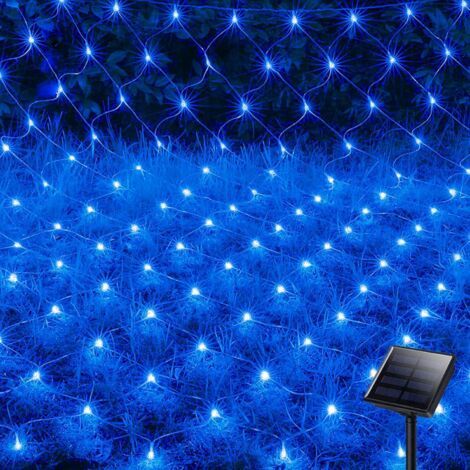 Green Mobility-192 LEDs Filet Lumineuse Solaire, 3m x 2m 8 Modes Nettes Guirlande Lumineux Solaire, Etanche lumieres en Filet a Energie Solaire Decoration pour Exterieur Maison Patio Jardin Mariage Fe (1/5)