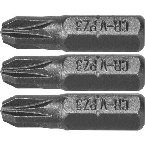 Präzisions-Bits PZ3 1/4" x 25 mm, 3-teilig