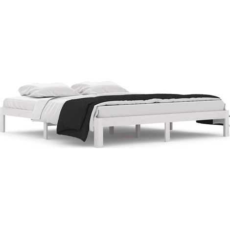 Maison Exclusive - Cadre de lit sans matelas blanc 180x200 cm (1/5)
