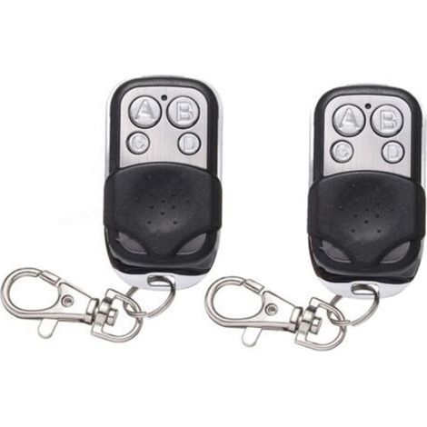 2 Piece 433.92MHz Garage Remote Control Duplicate Remote Control for 302 304 313 220 250 252, 4 Buttons (1/4)