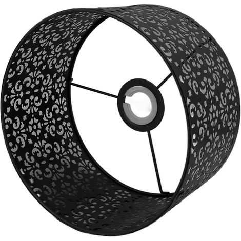 Paralume in ferro traforato per lampada da scrivania, squisito paralume decorativo per lampade da terra E27 E14, lampadari neri. (1/5)