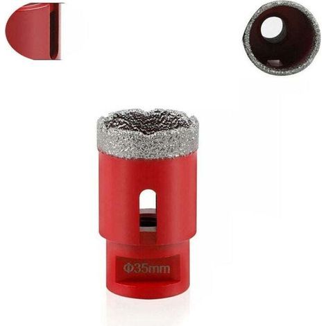 Trépan Diamant 35mm Brasé Sous Vide Filetage M14 Perçage Porcelaine Carrelage Granit Marbre (1/4)