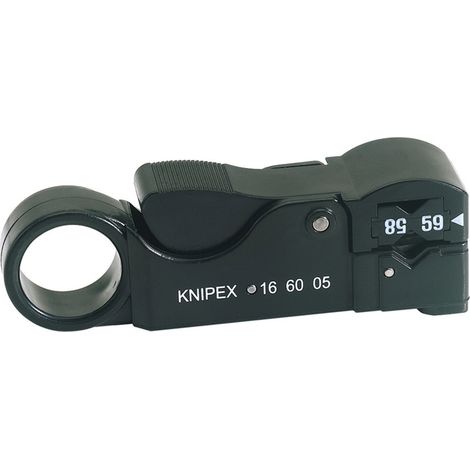 Knipex 16 60 05SB Adjustable Co-Axial Stripping Tool for 4-10mm Cables (Model 64953) (1/5)