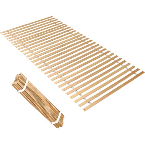 Einfeben – Sommier à lattes rigide 90x200 cm – 28 lattes en bois de peuplier – Capacité de charge 150 kg – Montage facile sans pré-perçage