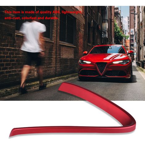 Intérieur voiture cache-calandre avant style V pour Alfa Romeo Giulia 2017-2018, ABS rouge autocollant 37x35,5 cm 1 pièce (1/5)