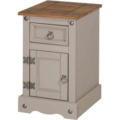 Corona Grey Wax Narrow Pot Cupboard