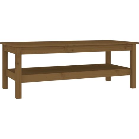 Maison Exclusive - Couchtisch Honigbraun 110x50x40 cm Massivholz