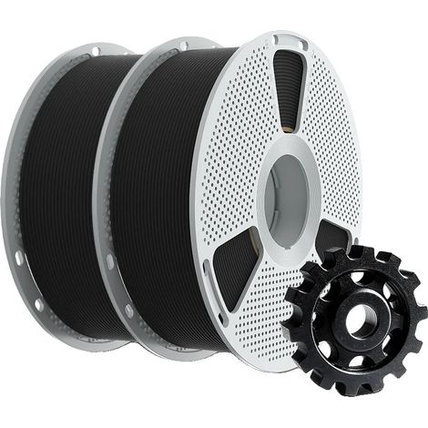 Filamento 3D, fibra di carbonio testurizzata, resistente al calore, PA12-CF nero 1 kg (1/2)