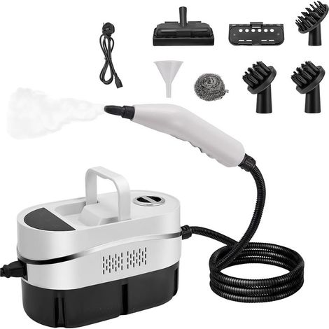 Nettoyeur Vapeur Portable 1200ML, 2500W Nettoyeur Vapeur Manuel avec 8 Accessoires, 4.5 Bar, Steam Cleaner pour Cuisine, Salle de Bain, Voiture, Sol, Canapé, Carrelage et Joints (1/5)