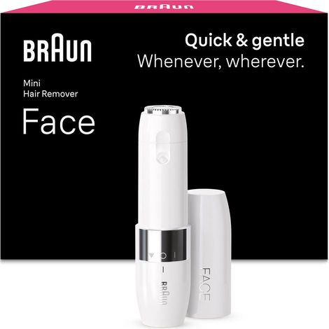 Mini epilatore viso Braun FS1000 bianco con SmartLight e sistema rotante