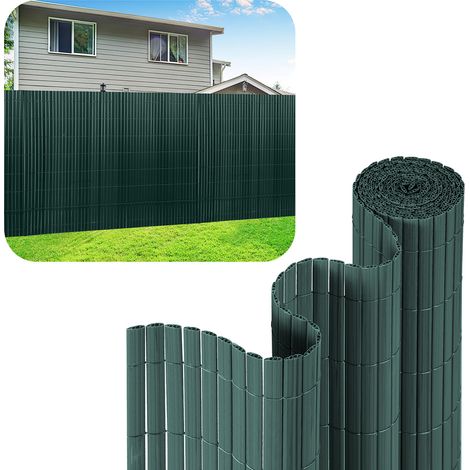 Wolketon Canne in PVC per giardino, balcone e terrazza – Frangivista e frangivento, stabile e facile da tagliare Verde 140 x 900cm