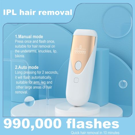 Instrument d'épilation IPL, outil de rasage, épilateur, 990 000 flashs, Permanent, indolore, pour le visage, le Bikini, les aisselles et le corps (1/5)