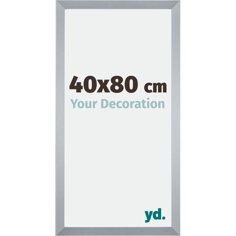 yd. - Cadre photo 40x80 - Argent Brillant - MDF - Catania (1/5)