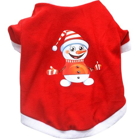 Pull Pour Chien - Tricot En Peluche Imprimé Noël - Manches Longues - Pour Chiens Et Chats - Tailles XS À L (1/5)