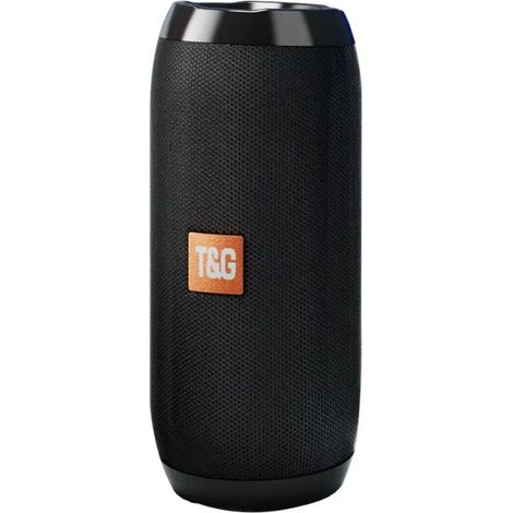 Enceinte Bluetooth TG117 Portable Étanche Noir – Haut-parleur Extérieur Sans Fil avec Basses Profondes, Compatible Carte TF et Radio FM
