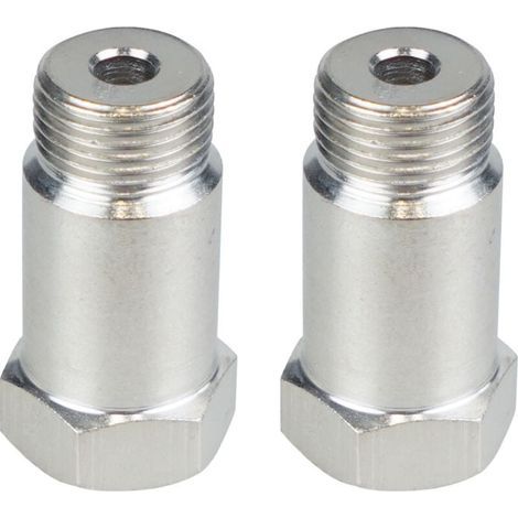 2 Pcs M18 1.5 Adaptateur de Capteur d'Oxygène O2 Entretoise Isolateur Contrôle Moteur Lumière CEL Fix Extension Longueur 45mm-Detrompeur Sonde Lambda Type R Ep3 (1/4)