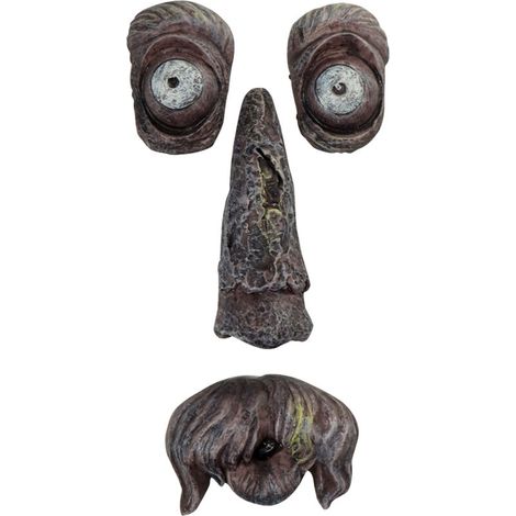 Sculpture de visage d'arbre pour décoration Halloween extérieur, effet effrayant, résiste aux intempéries, illumine le jardin (1/5)