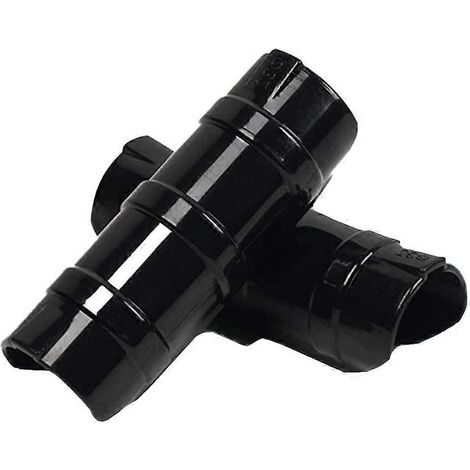 Lot de 24 clips de fixation pour tubes et armatures de serres et abris de jardin, noir, 19 mm (1/4)