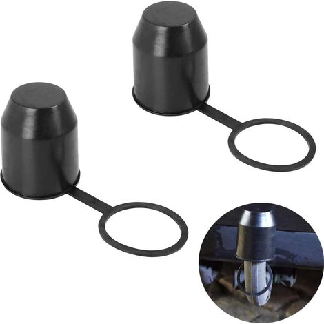 Anhängerkupplung Schutzkappe mit Sicherungsring, 2 Stück, für 50mm Kugelkopf (1/5)