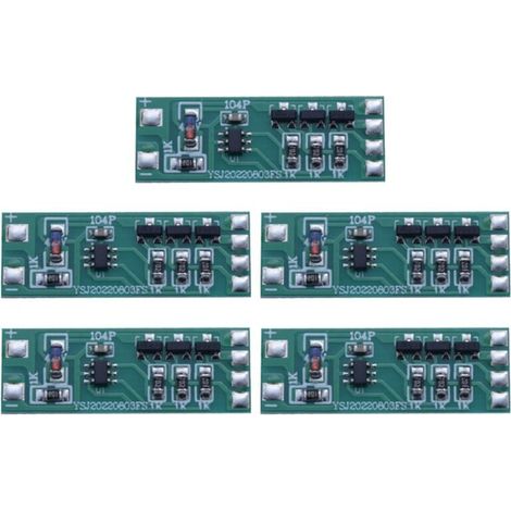 Modulo lampeggiante a LED da 5 pezzi, rosso e blu, 3-12 V, per illuminazione di sicurezza di auto, bici e scooter. (1/4)
