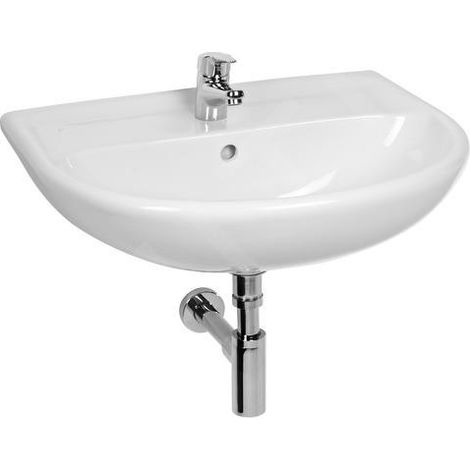 Jika Lyra plus - Lavabo, 650x520 mm, avec trop-plein, trou pour robinetterie, blanc H8143840001041 (1/2)