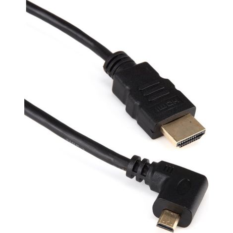 Câble Micro HDMI - HDMI - coudé à 90° à gauche - version 1.4 (4K 30 Hz) - 1,5 mètre (1/5)