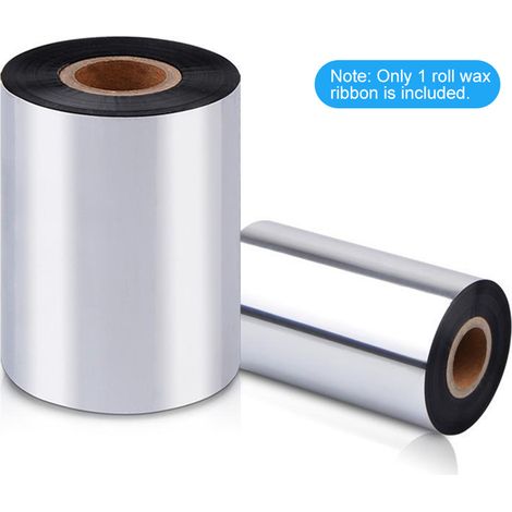 1 rouleau de ruban de cire à transfert thermique, largeur 40-110mm x 300m, impression de codes-barres pour imprimante (1/5)
